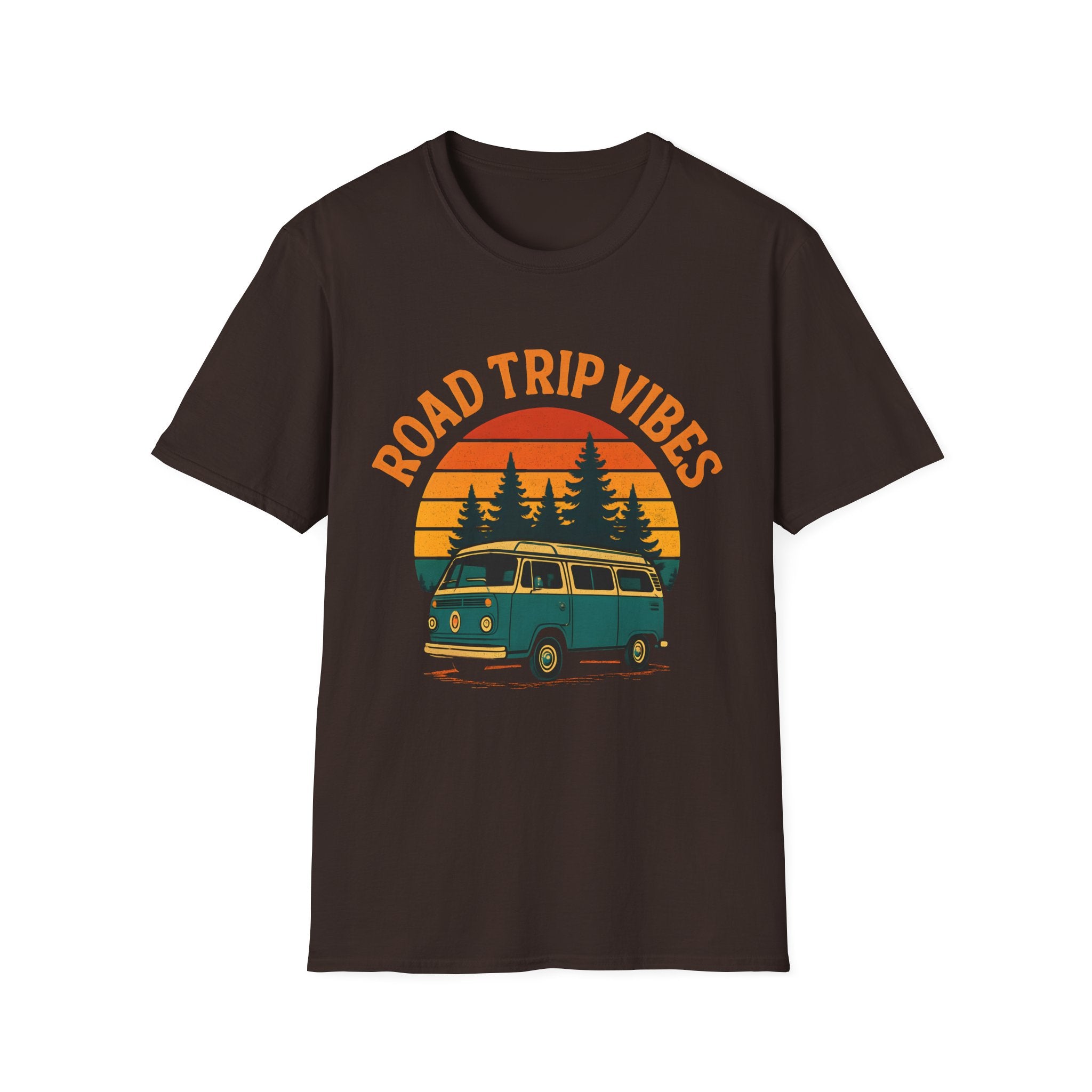 Road Trip Vibes Retro Van T-Shirt