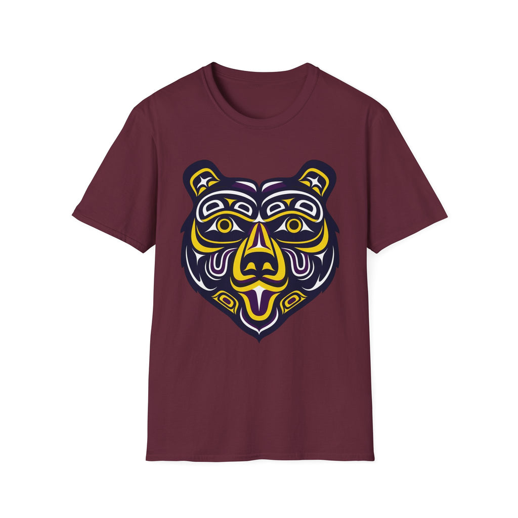 Tribal Spirit Bear T-Shirt – Bold Indigenous-Inspired Animal Art