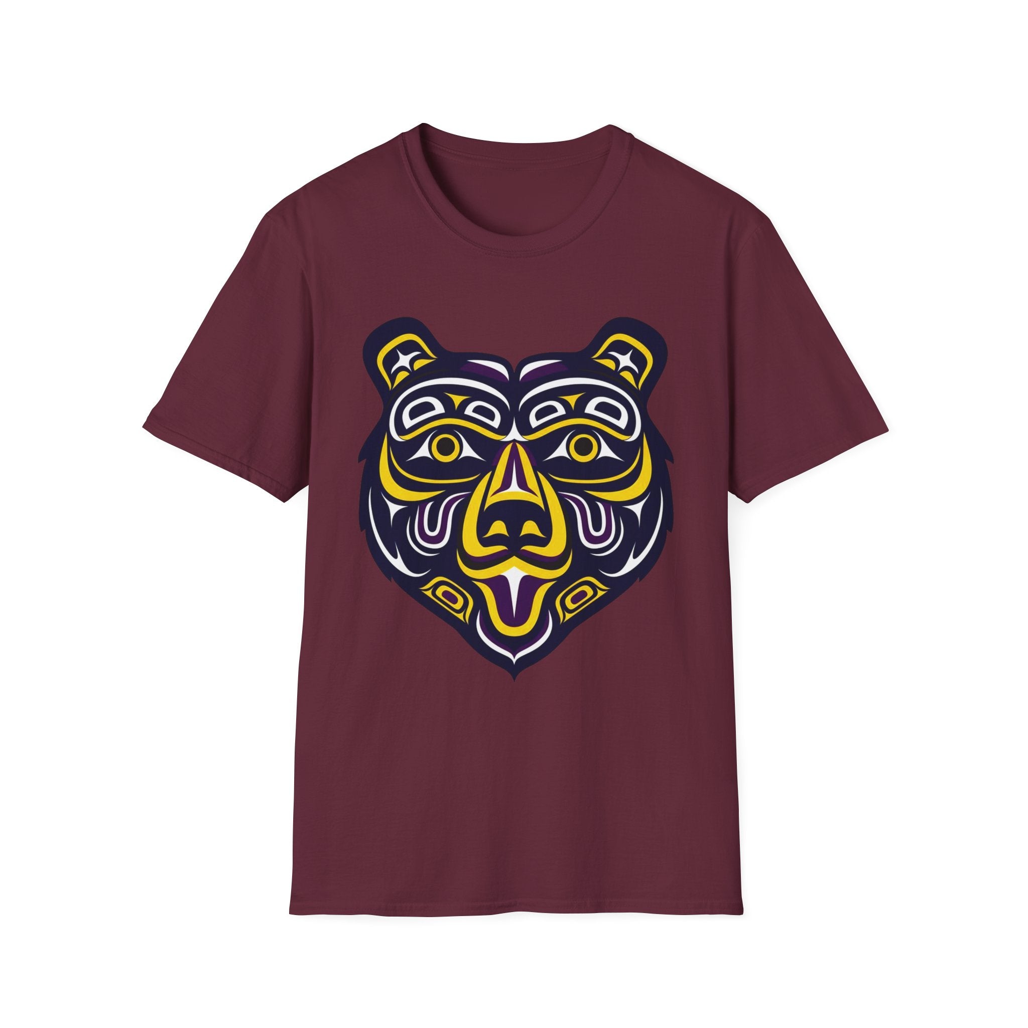 Tribal Spirit Bear T-Shirt – Bold Indigenous-Inspired Animal Art