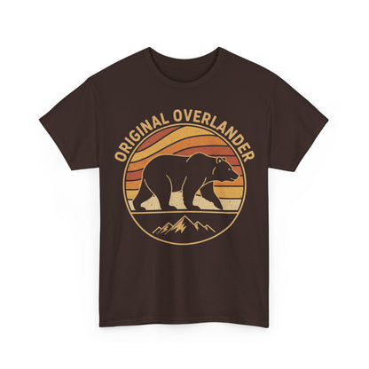 Original Overlander Retro Bear T-Shirt | 1970s Vintage Sunset Adventure Tee