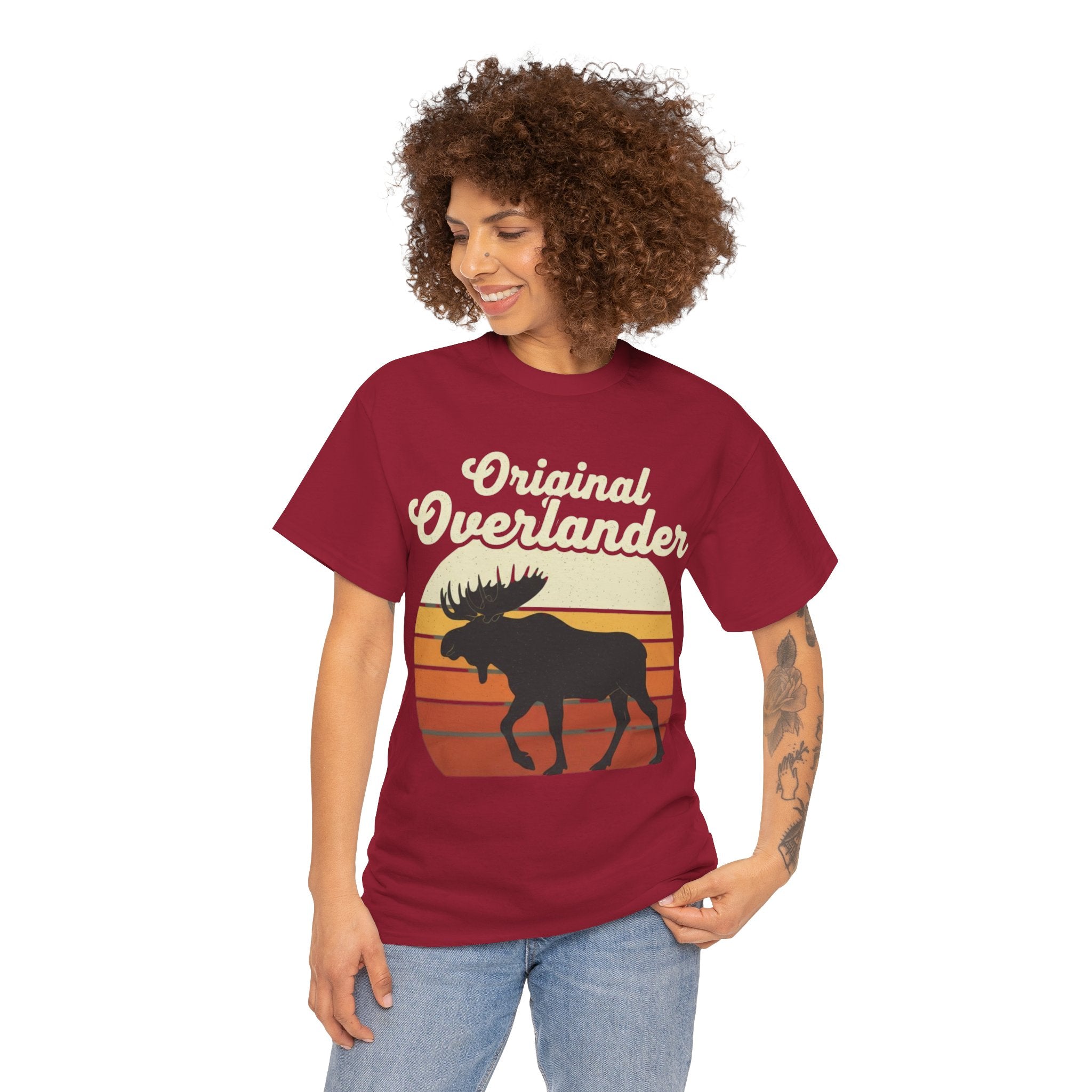 Original Overlander Moose T-Shirt | Retro 1970s Sunset Wilderness Tee
