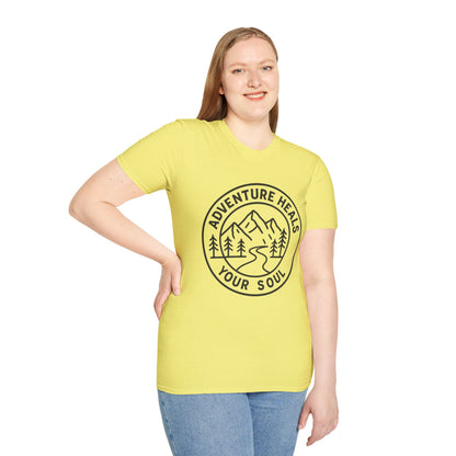 Adventure Heals Your Soul T-Shirt | Vintage Outdoor Hiking Tee