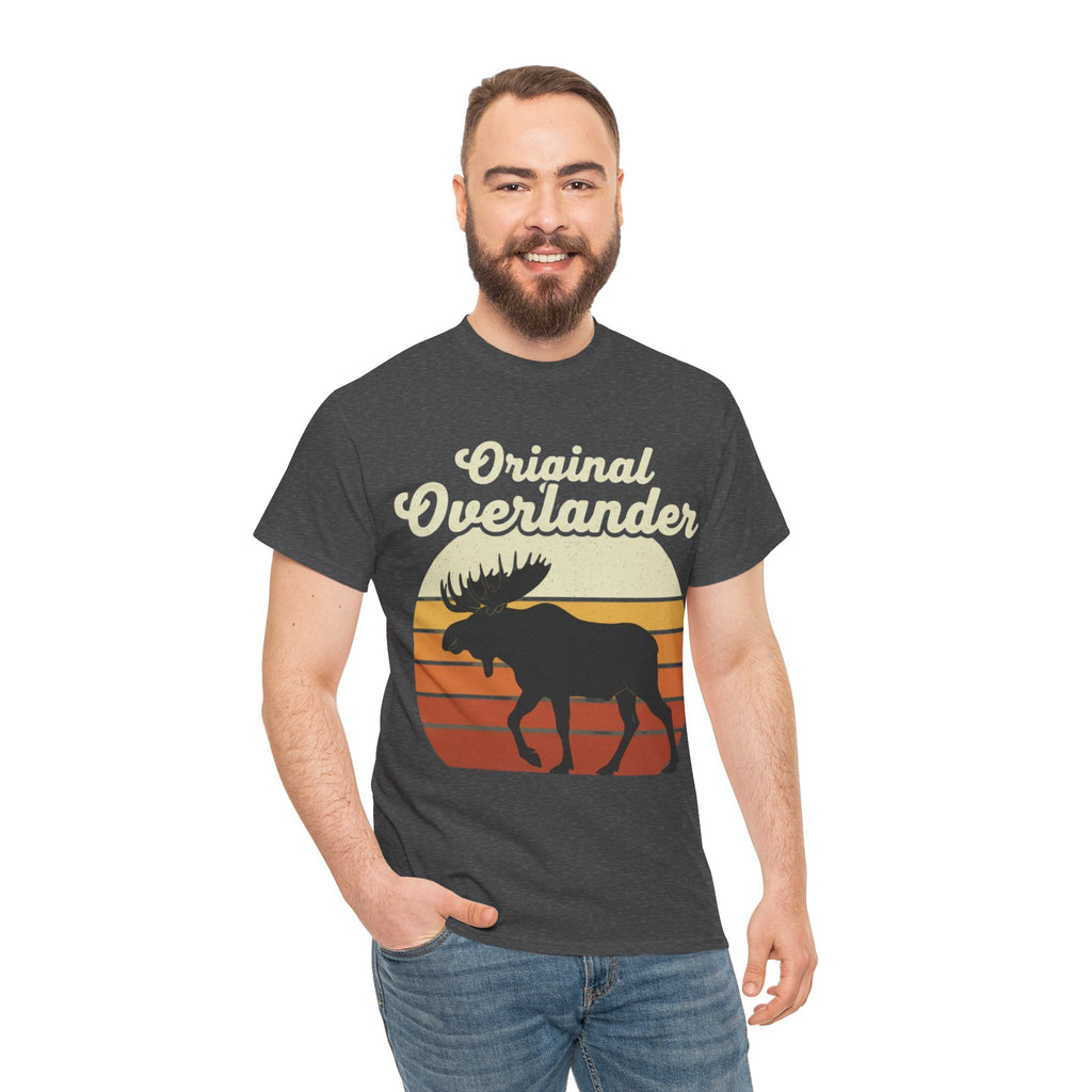 Original Overlander Moose T-Shirt | Retro 1970s Sunset Wilderness Tee
