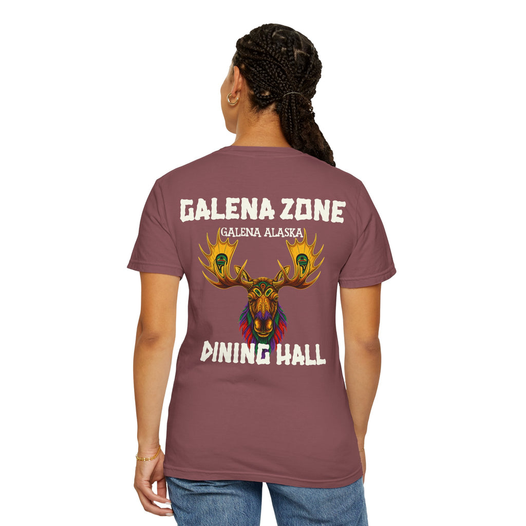 Galena Zone Dining Hall T-Shirt — Alaska Moose Graphic Tee