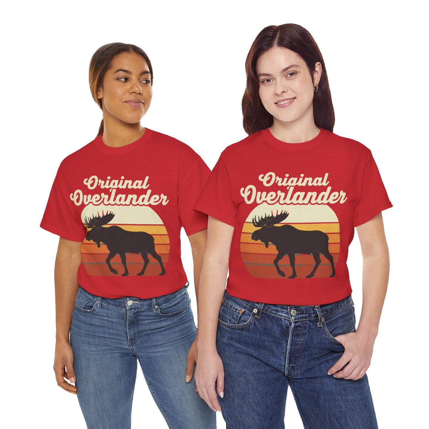 Original Overlander Moose T-Shirt | Retro 1970s Sunset Wilderness Tee