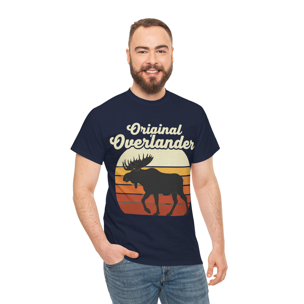 Original Overlander Moose T-Shirt | Retro 1970s Sunset Wilderness Tee