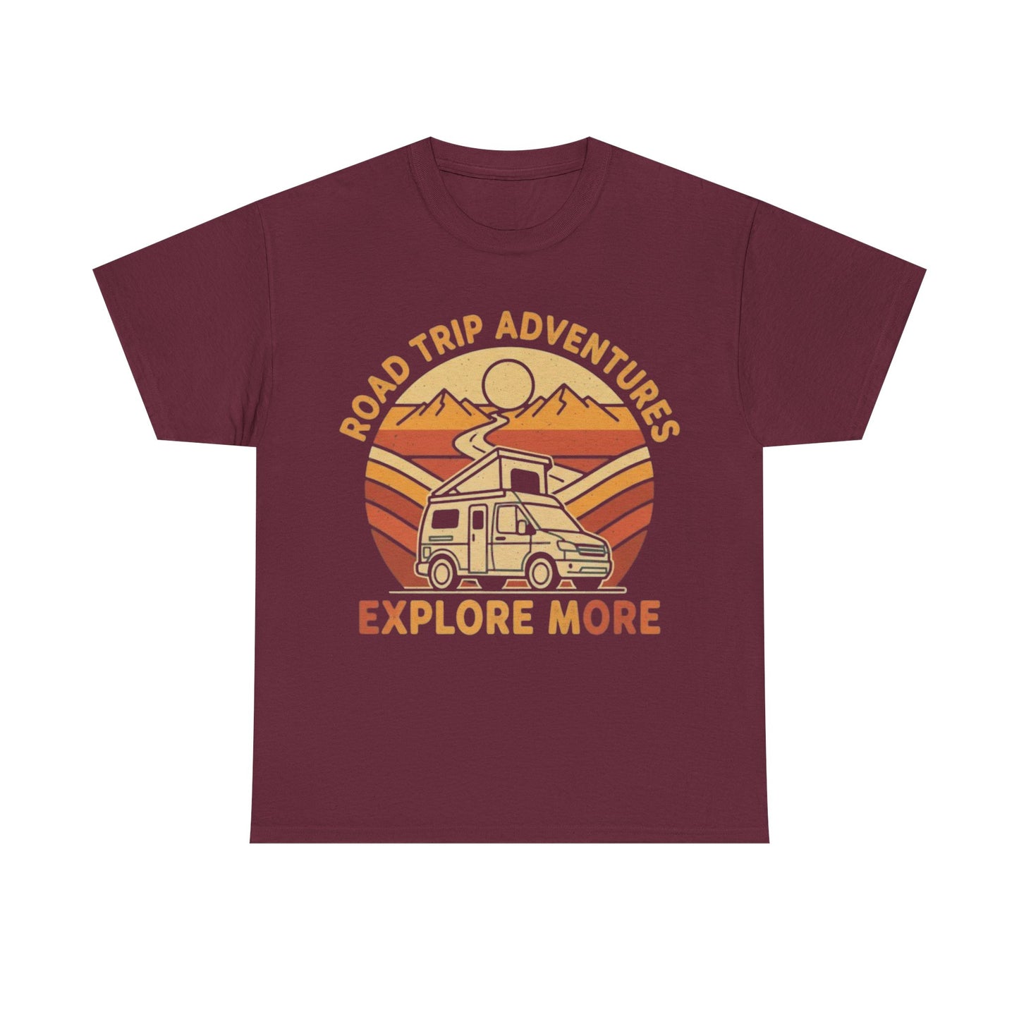 Road Trip Adventures – Explore More Retro Camper Tee
