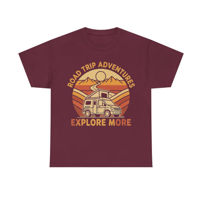 Road Trip Adventures – Explore More Retro Camper Tee