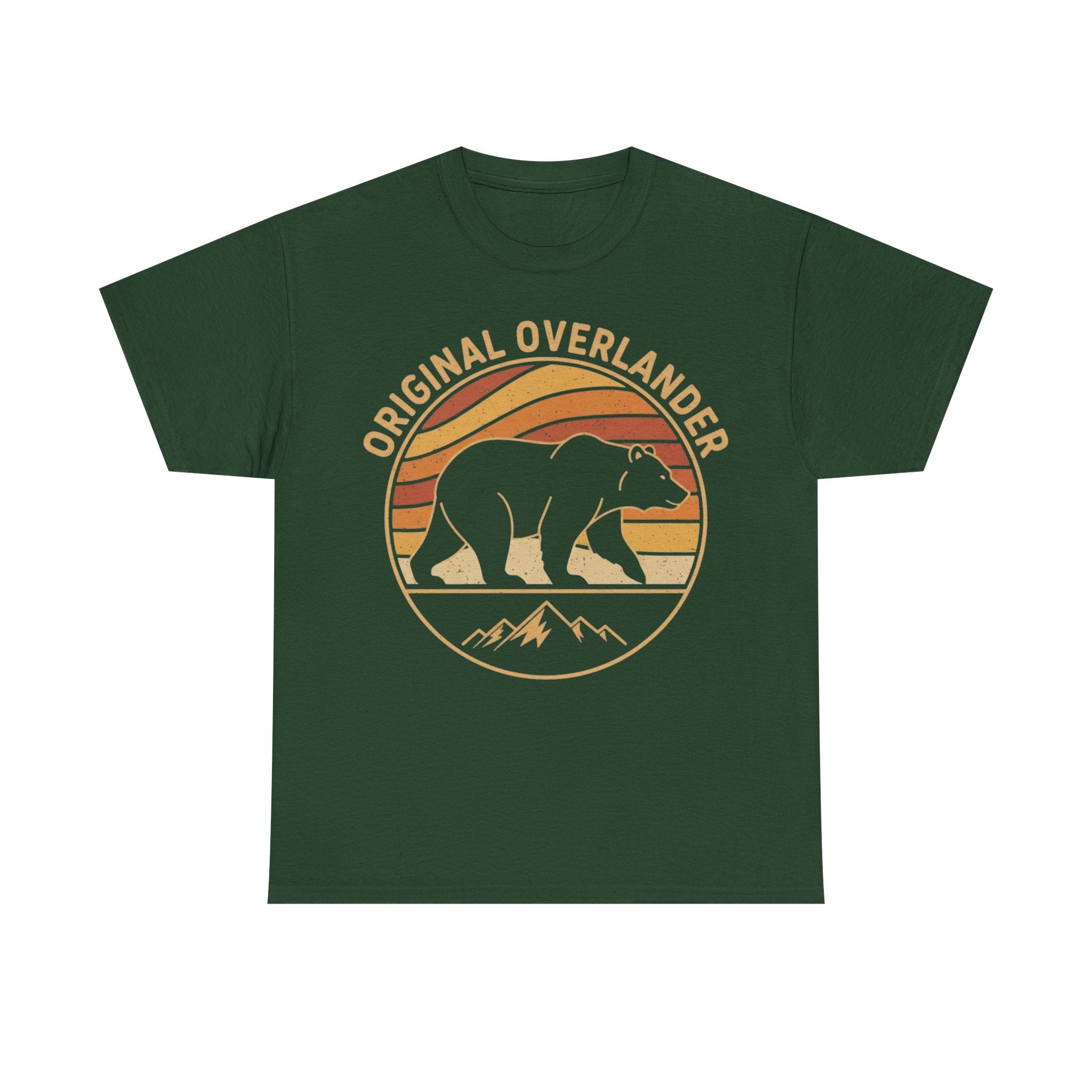 Original Overlander Retro Bear T-Shirt | 1970s Vintage Sunset Adventure Tee