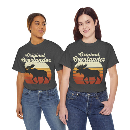 Original Overlander Moose T-Shirt | Retro 1970s Sunset Wilderness Tee