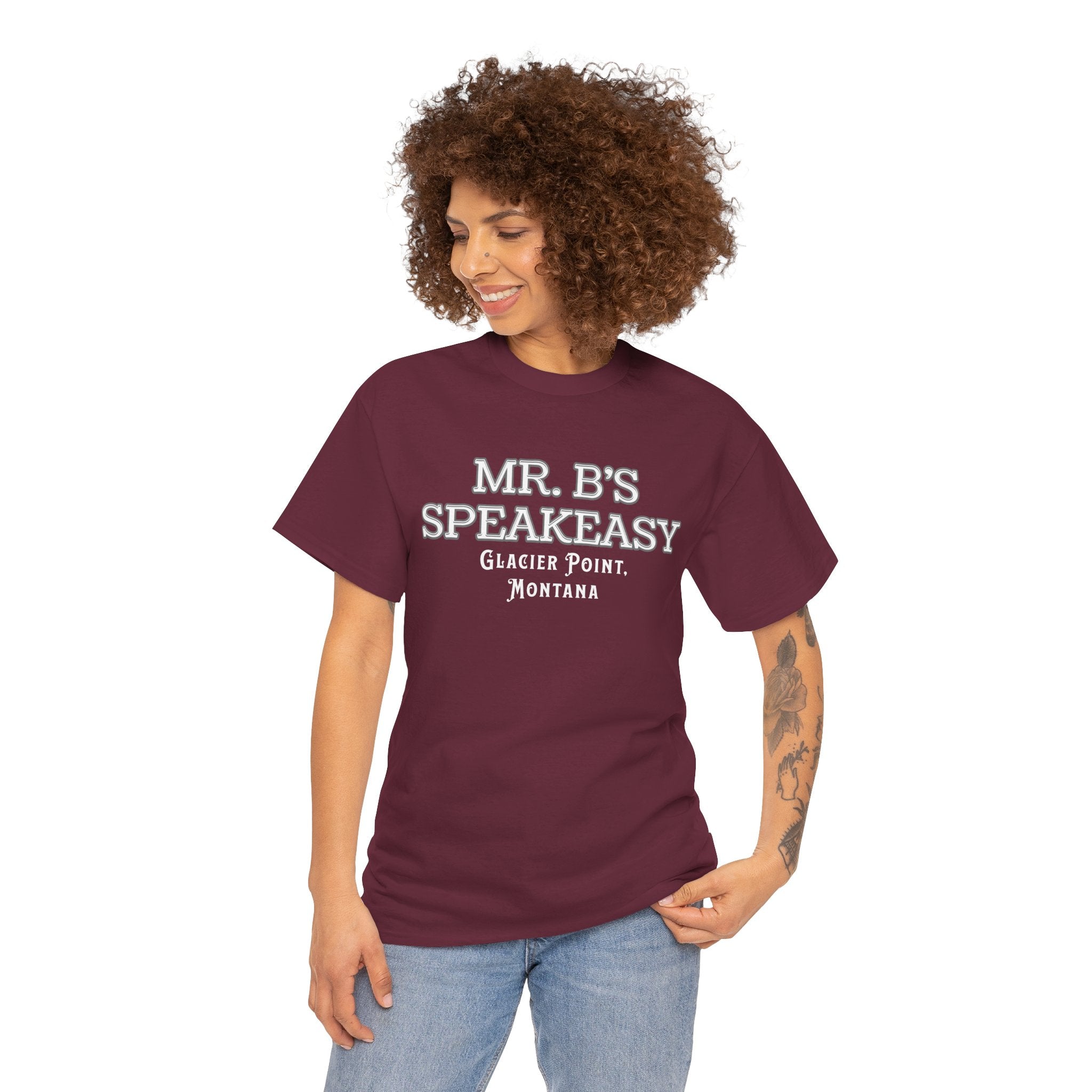 Mr. B’s Speakeasy Tee – Glacier Point, Montana