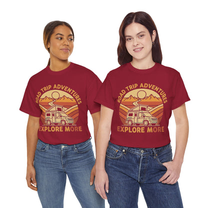 Road Trip Adventures – Explore More Retro Camper Tee