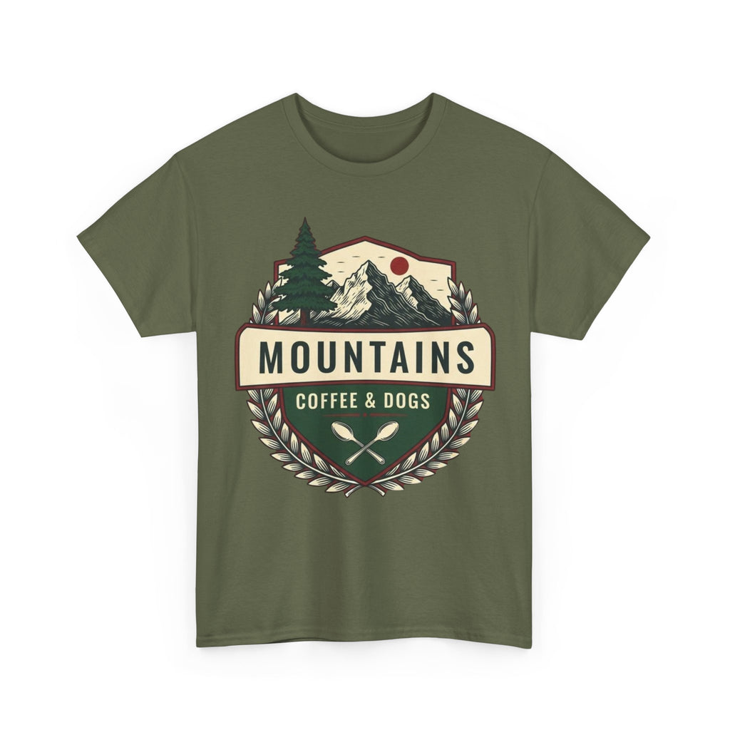 Mountains, Coffee & Dogs Tee
