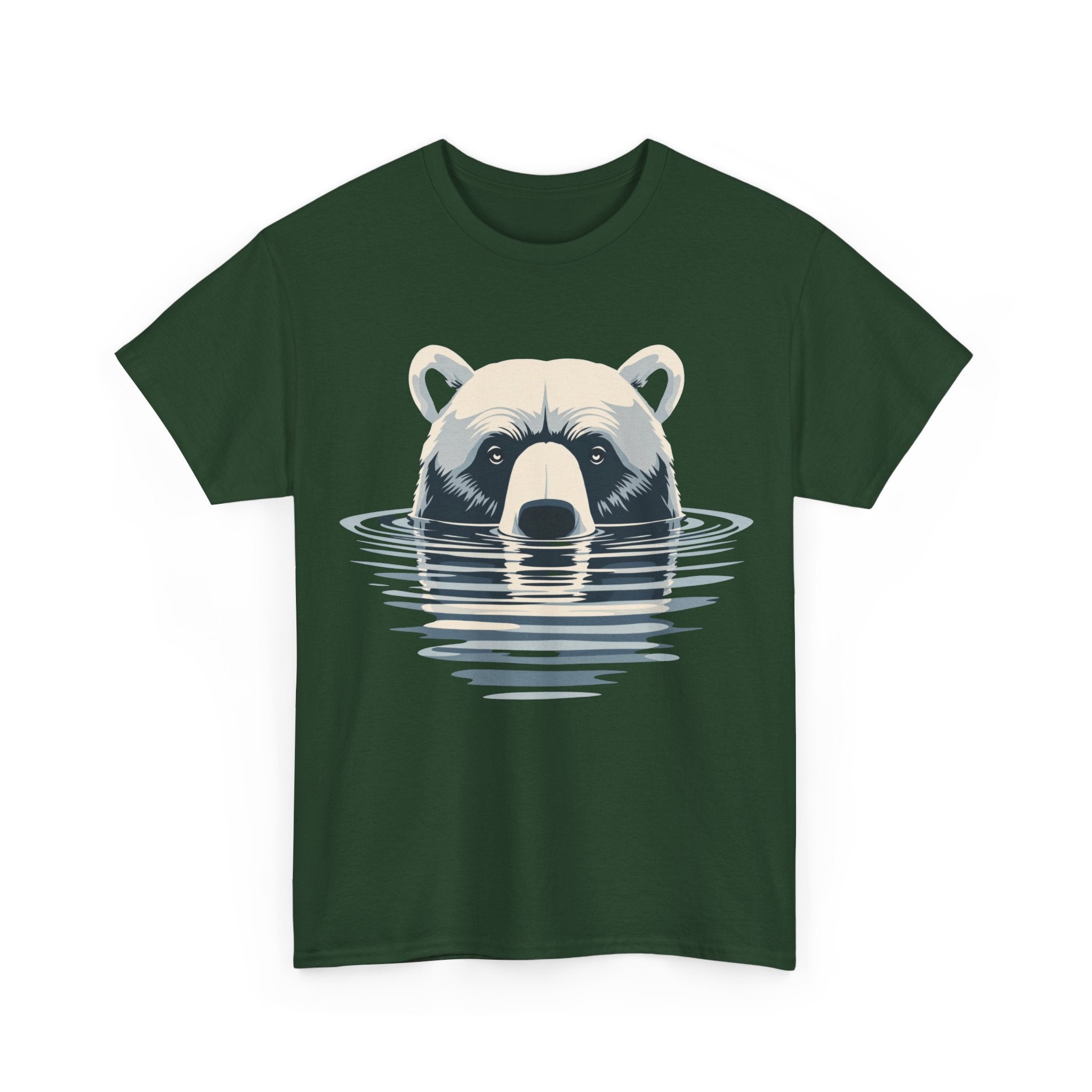Bear in Water Graphic Tee – Gildan 5000 Heavy Cotton Shirt