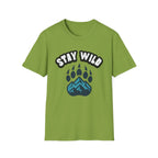 Stay Wild T-Shirt – Bear Paw & Mountain