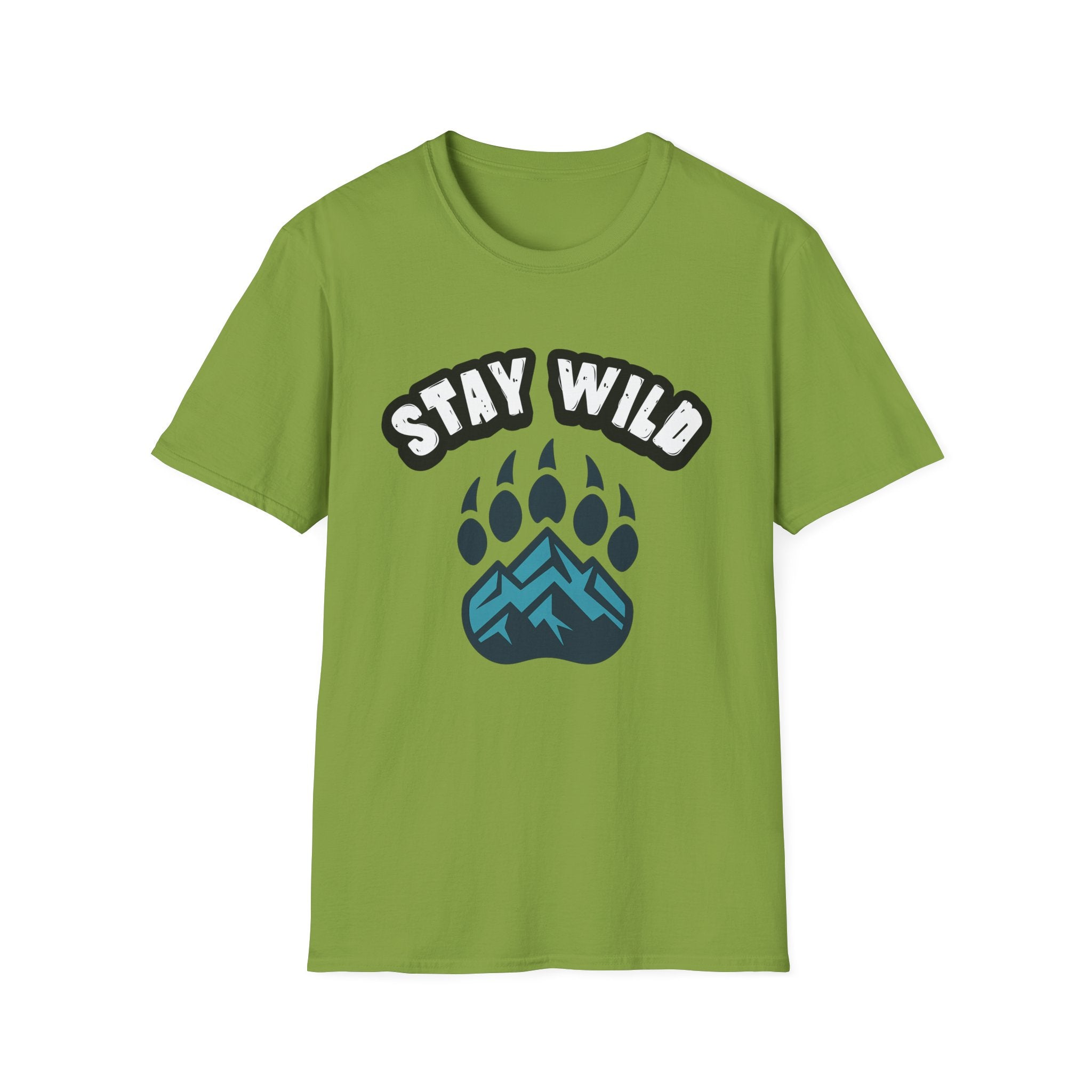 Stay Wild T-Shirt – Bear Paw & Mountain