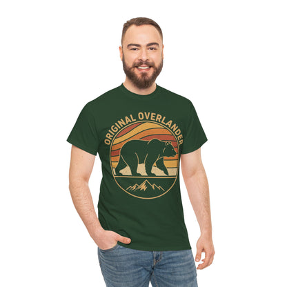 Original Overlander Retro Bear T-Shirt | 1970s Vintage Sunset Adventure Tee