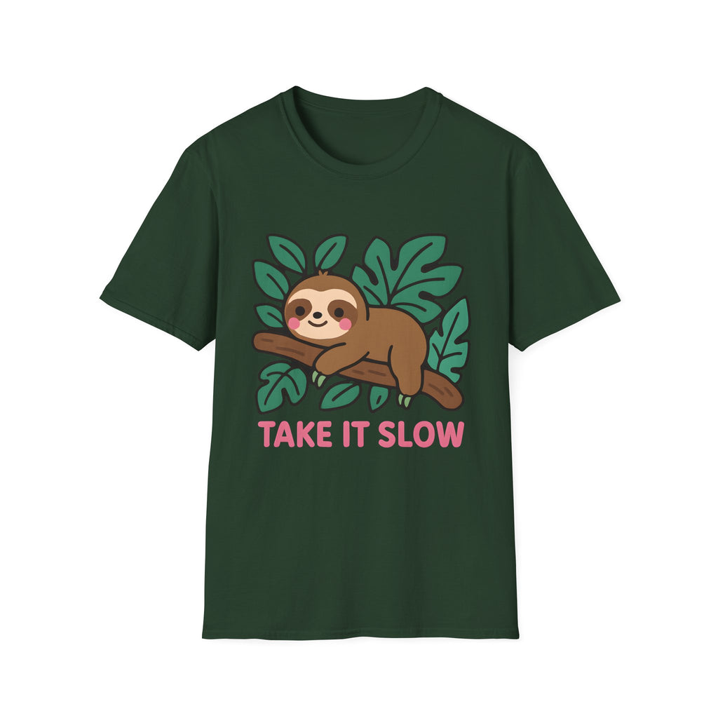 Take It Slow Sloth T-Shirt – Cute Relaxation Vibes Tee