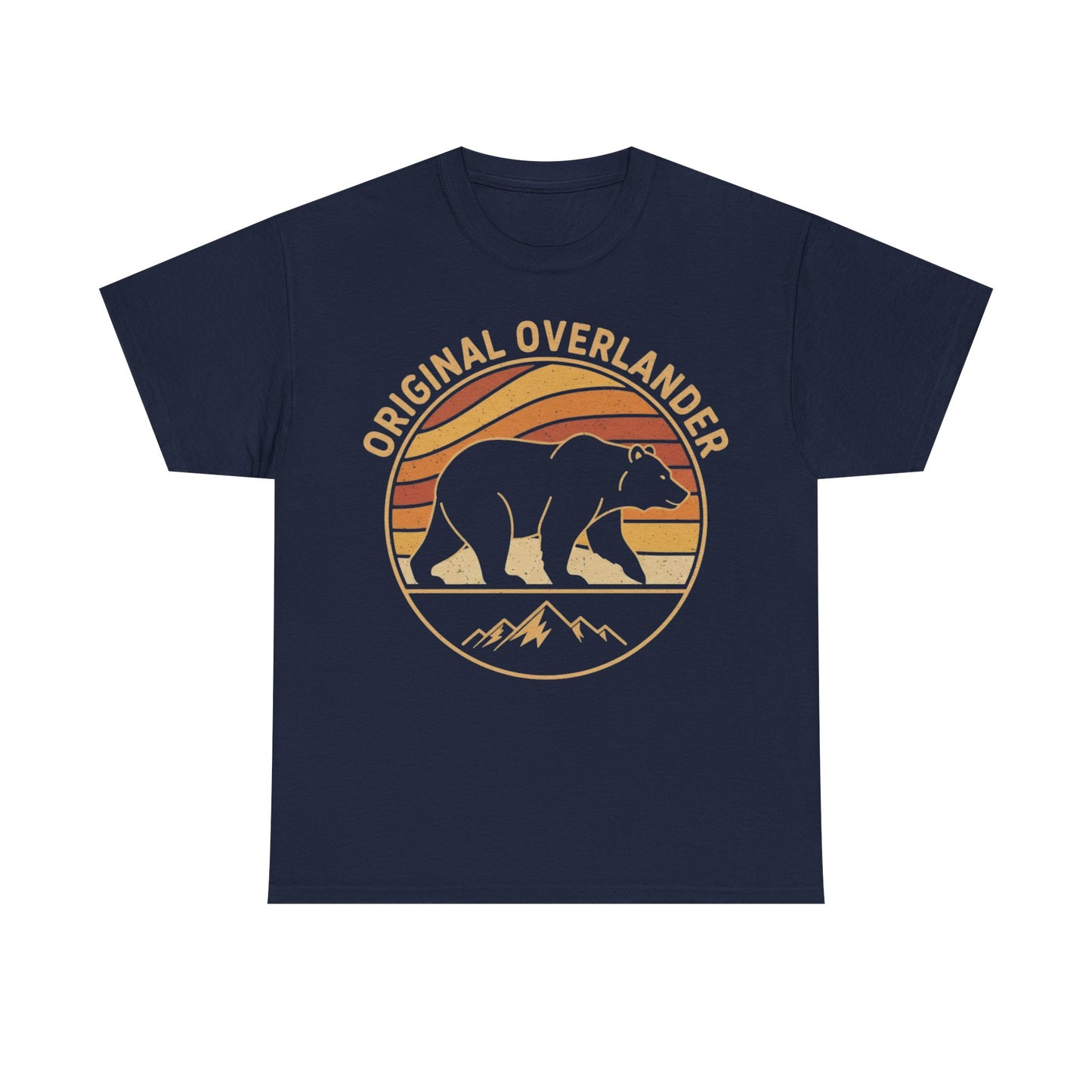 Original Overlander Retro Bear T-Shirt | 1970s Vintage Sunset Adventure Tee
