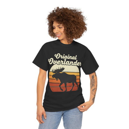 Original Overlander Moose T-Shirt | Retro 1970s Sunset Wilderness Tee