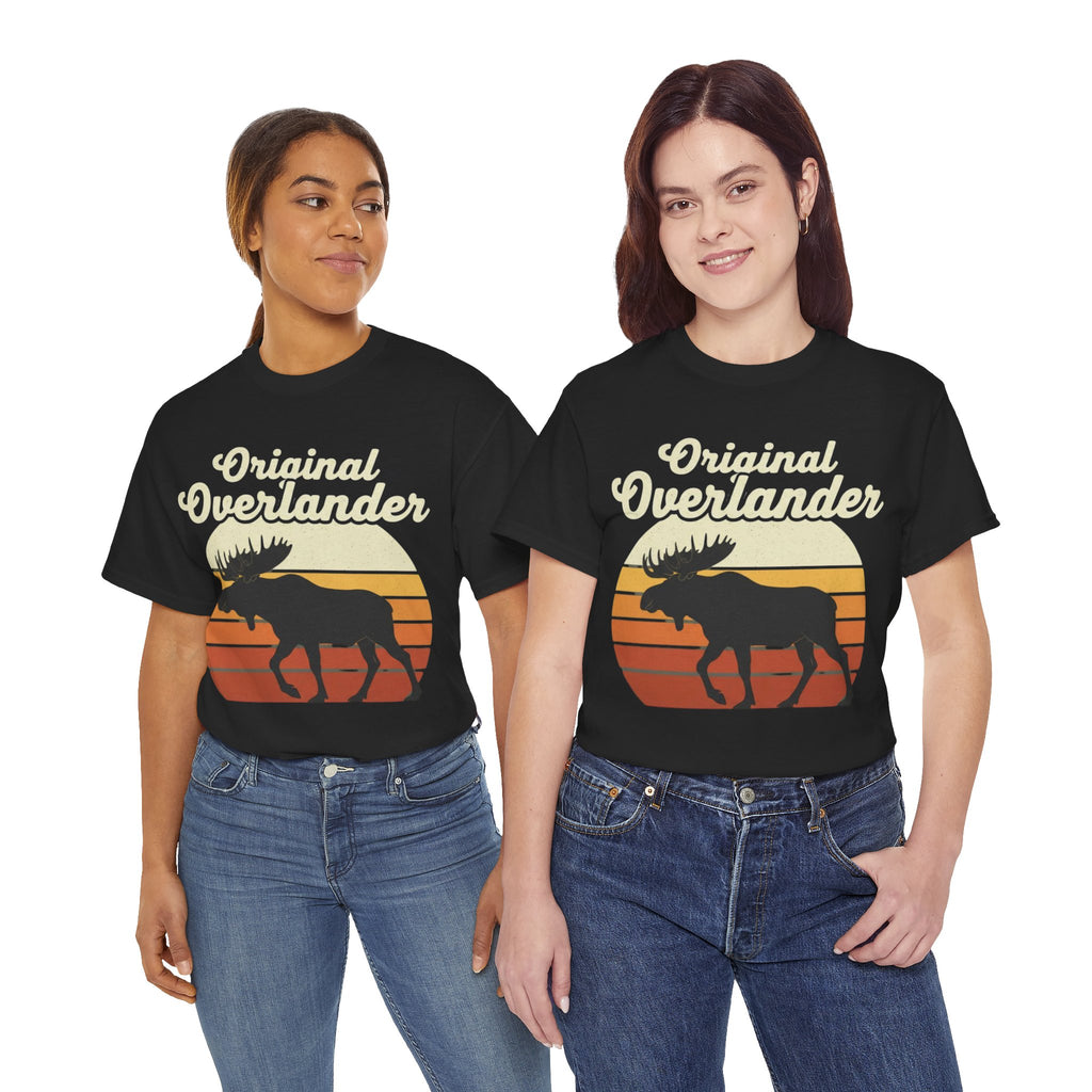 Original Overlander Moose T-Shirt | Retro 1970s Sunset Wilderness Tee