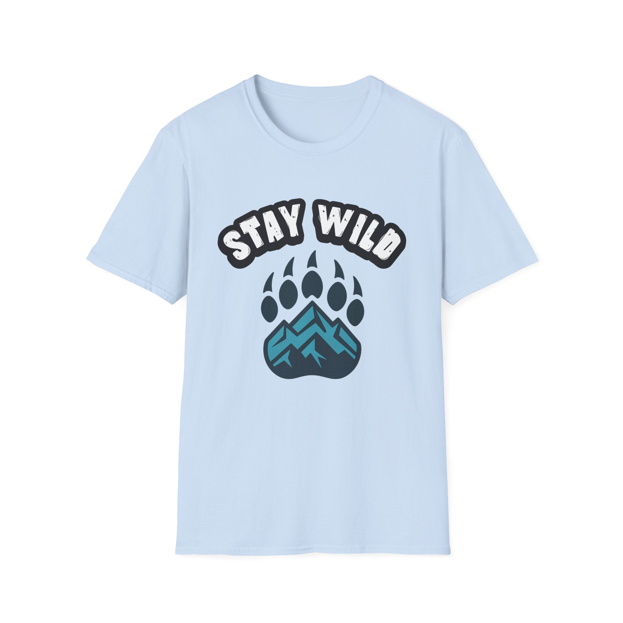 Stay Wild T-Shirt – Bear Paw & Mountain