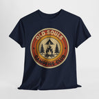 Old Souls Campfire Club Retro T-Shirt | Vintage Sunset Camping Tee