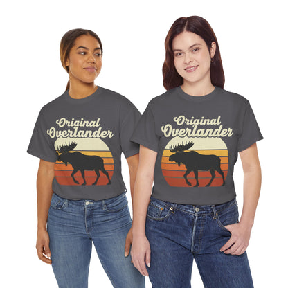 Original Overlander Moose T-Shirt | Retro 1970s Sunset Wilderness Tee