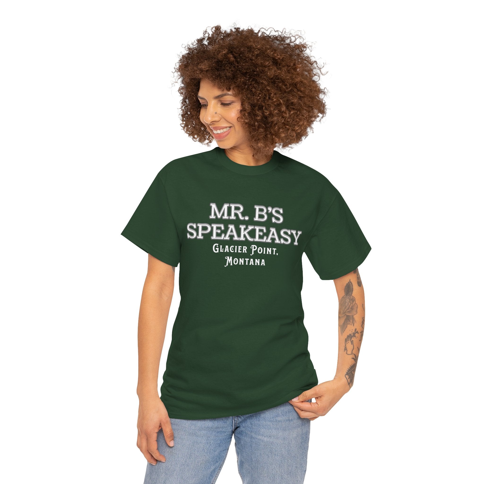 Mr. B’s Speakeasy Tee – Glacier Point, Montana