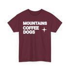 Mountains. Coffee. Dogs. – Comfort Collection Tee