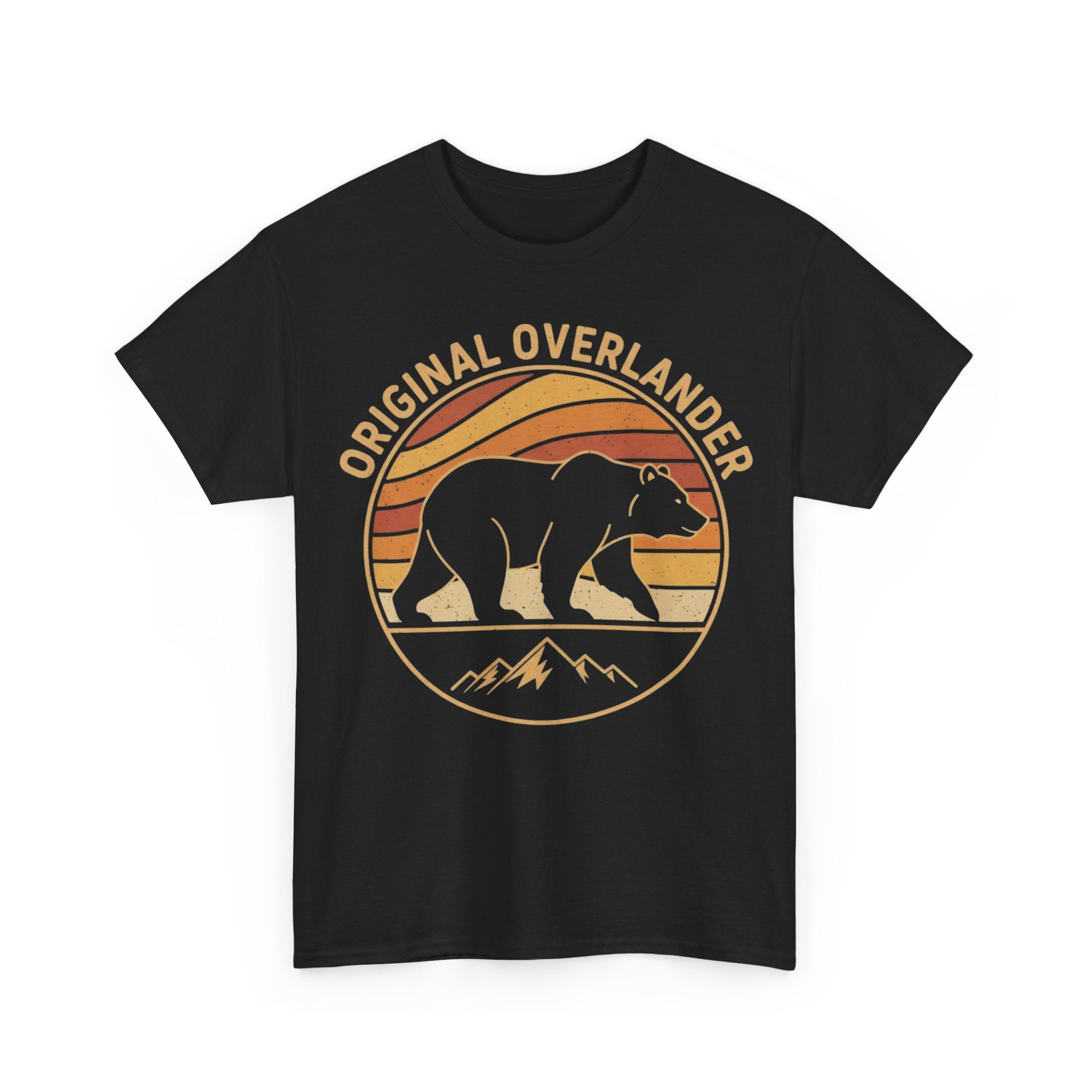 Original Overlander Retro Bear T-Shirt | 1970s Vintage Sunset Adventure Tee