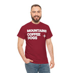 Mountains. Coffee. Dogs. – Comfort Collection Tee