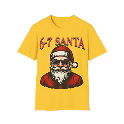 6-7 Santa Shirt – Cool Santa Christmas Graphic Tee | Gildan 64000