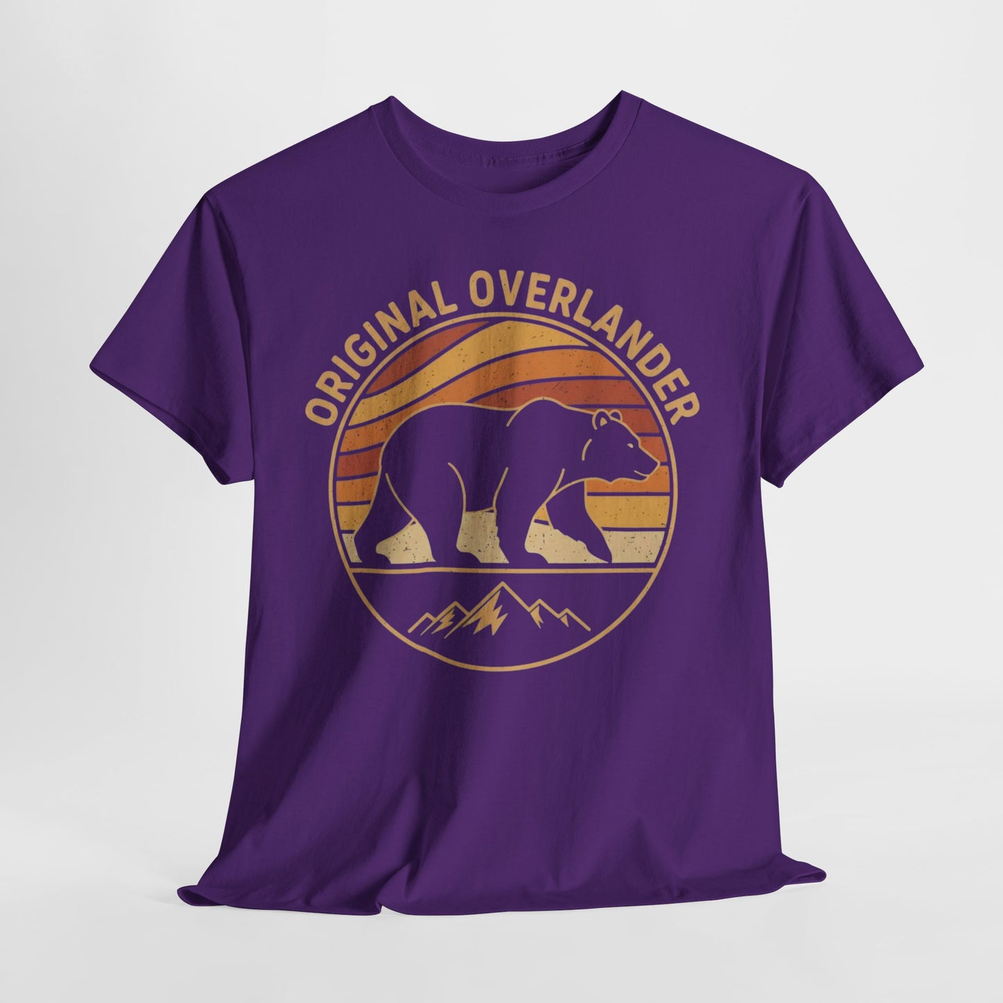 Original Overlander Retro Bear T-Shirt | 1970s Vintage Sunset Adventure Tee