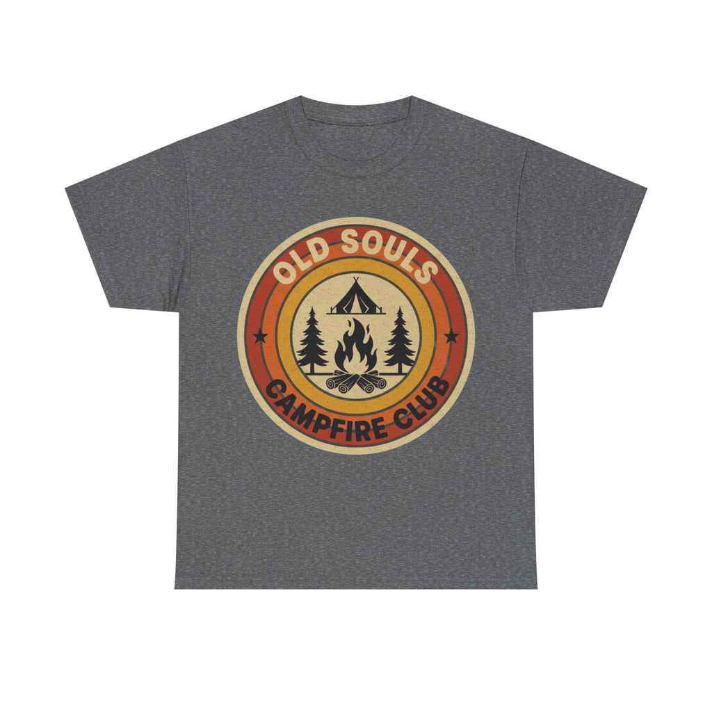 Old Souls Campfire Club Retro T-Shirt | Vintage Sunset Camping Tee