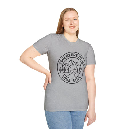 Adventure Heals Your Soul T-Shirt | Vintage Outdoor Hiking Tee