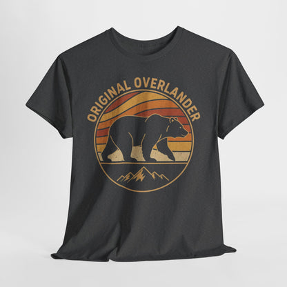 Original Overlander Retro Bear T-Shirt | 1970s Vintage Sunset Adventure Tee