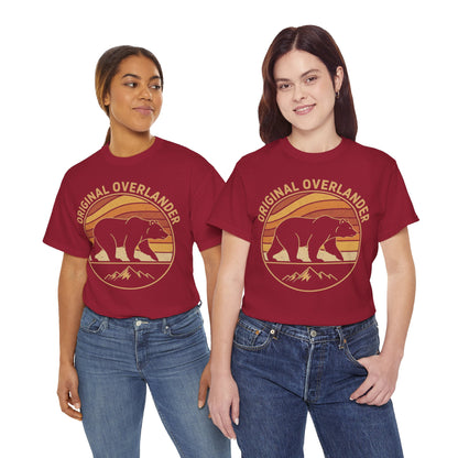 Original Overlander Retro Bear T-Shirt | 1970s Vintage Sunset Adventure Tee