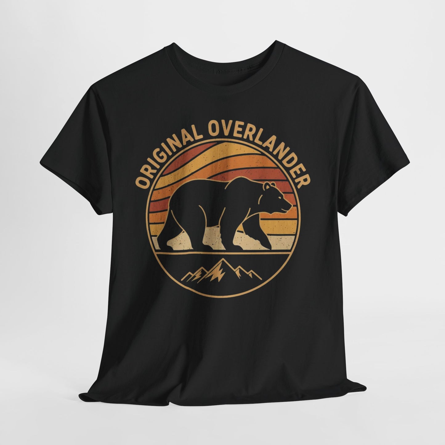 Original Overlander Retro Bear T-Shirt | 1970s Vintage Sunset Adventure Tee