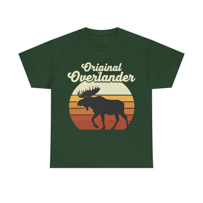 Original Overlander Moose T-Shirt | Retro 1970s Sunset Wilderness Tee