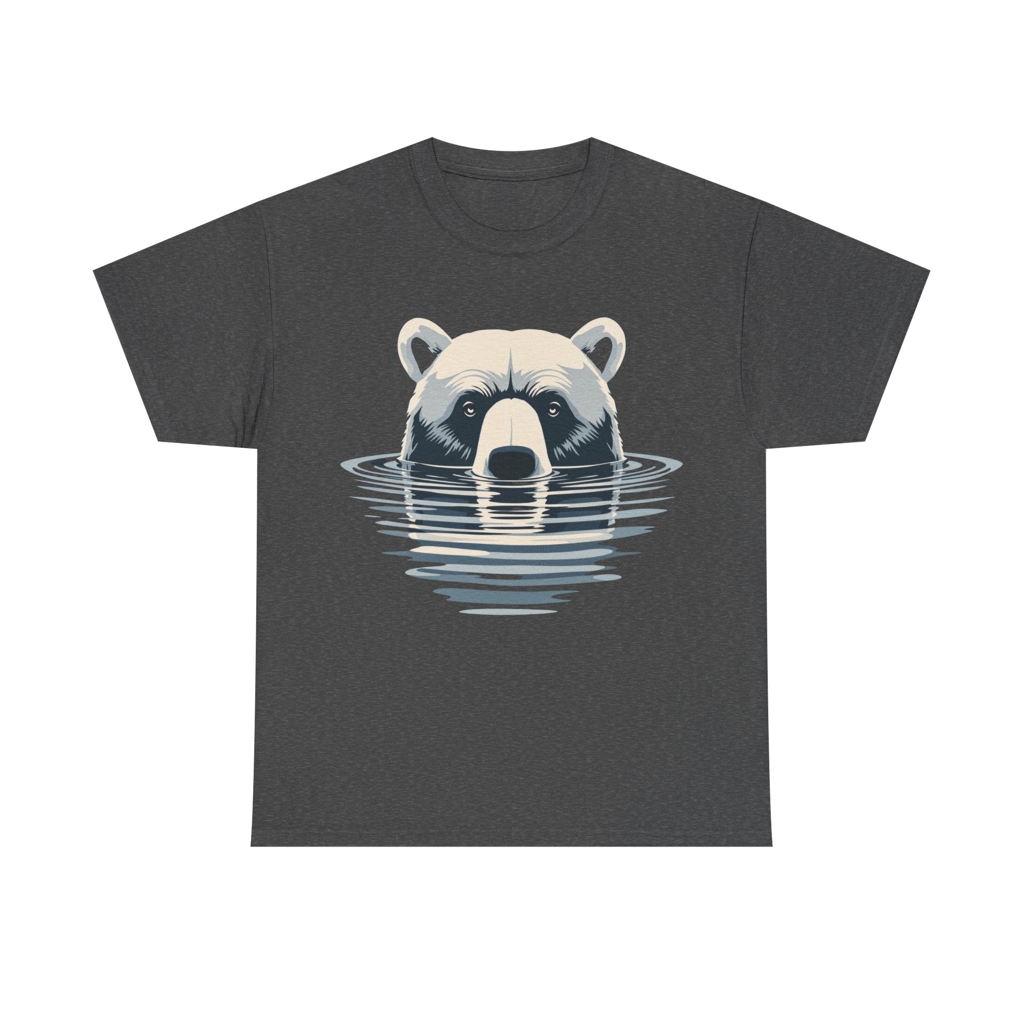 Bear in Water Graphic Tee – Gildan 5000 Heavy Cotton Shirt