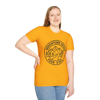 Adventure Heals Your Soul T-Shirt | Vintage Outdoor Hiking Tee