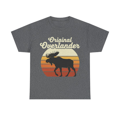 Original Overlander Moose T-Shirt | Retro 1970s Sunset Wilderness Tee