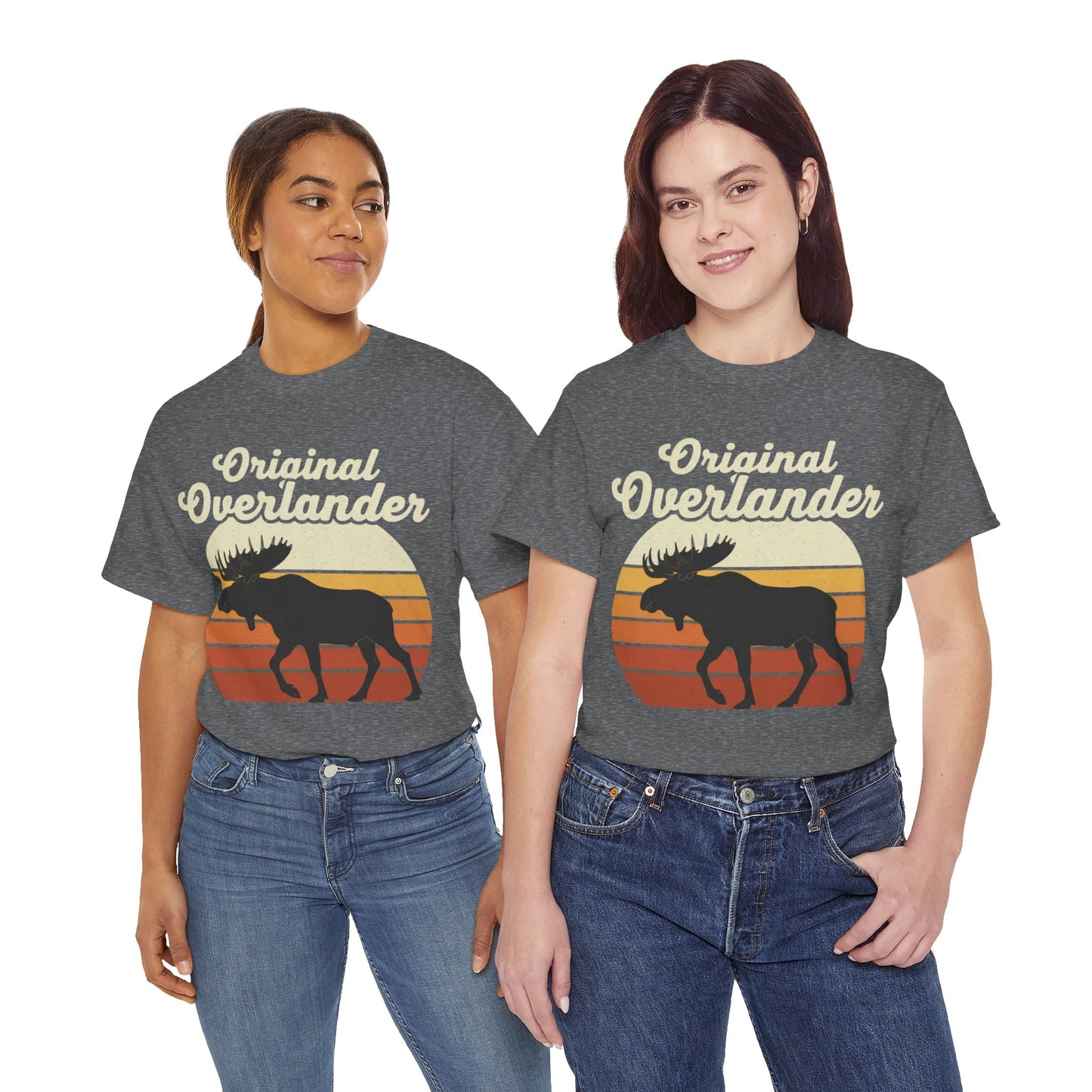 Original Overlander Moose T-Shirt | Retro 1970s Sunset Wilderness Tee
