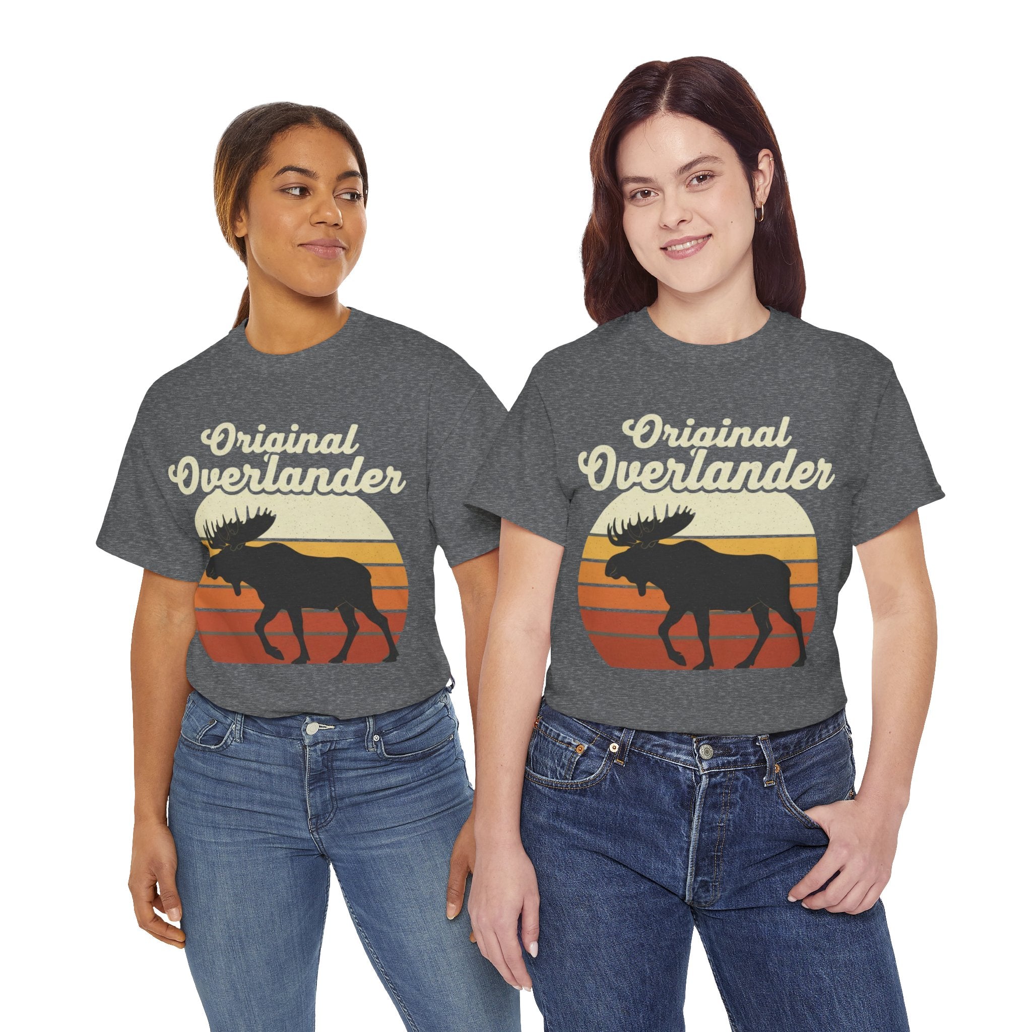 Original Overlander Moose T-Shirt | Retro 1970s Sunset Wilderness Tee