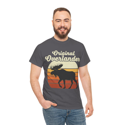 Original Overlander Moose T-Shirt | Retro 1970s Sunset Wilderness Tee