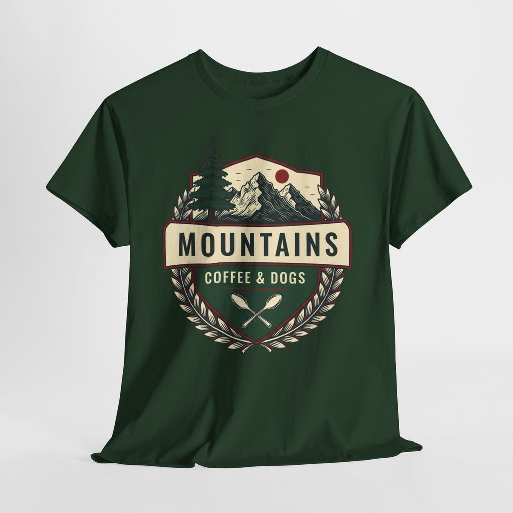 Mountains, Coffee & Dogs Tee