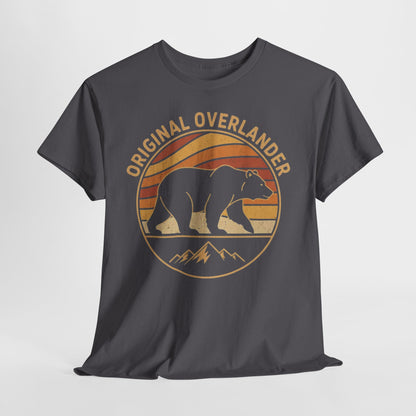 Original Overlander Retro Bear T-Shirt | 1970s Vintage Sunset Adventure Tee