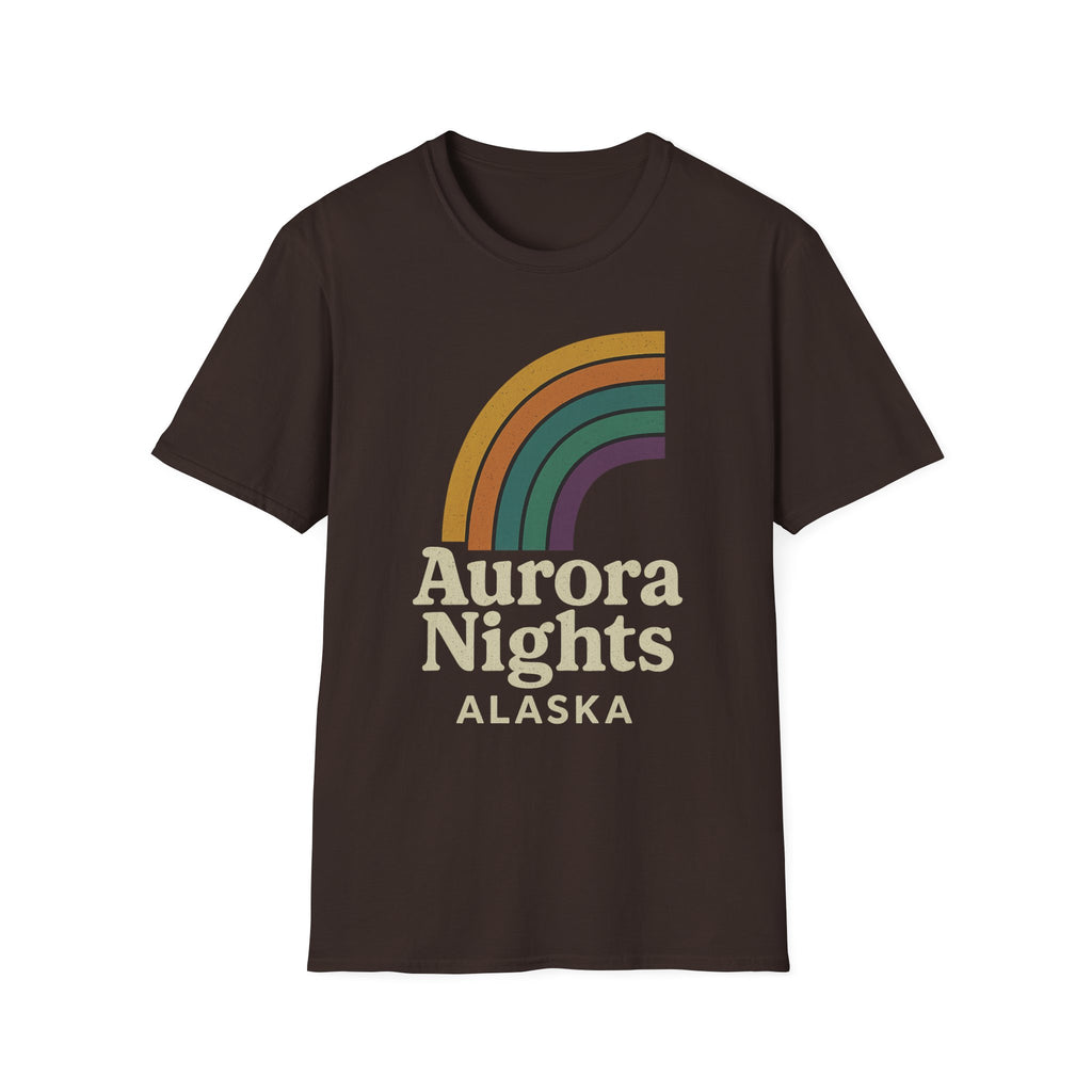 Aurora Nights Alaska T-Shirt – Retro Northern Lights Graphic Tee