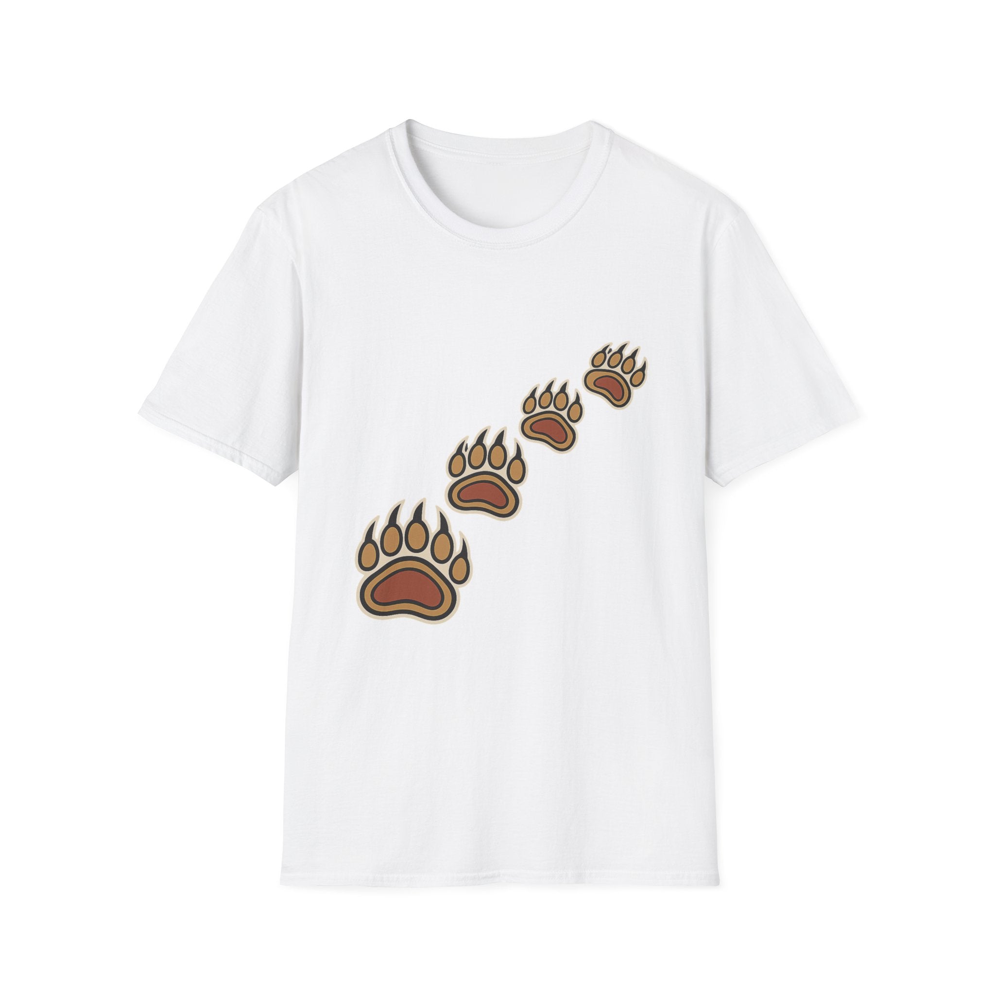Bear Tracks T-Shirt – Wilderness Paw Print Trail Design